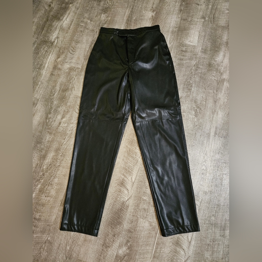 Faux Leather Pants. High Waist Fit. Size 6
